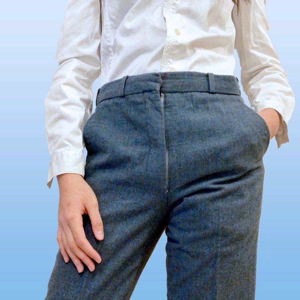 Vintage Cerulean Wool Pants